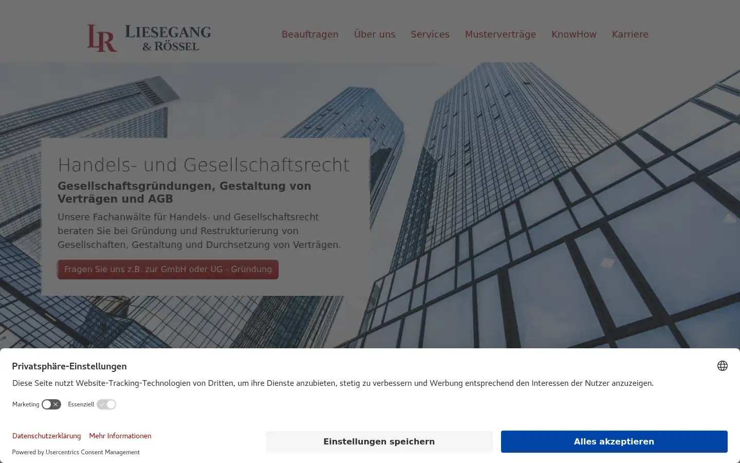 Screenshot of liesegang-partner.de