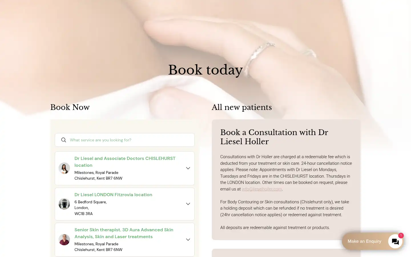 Screenshot of lieselholler.com