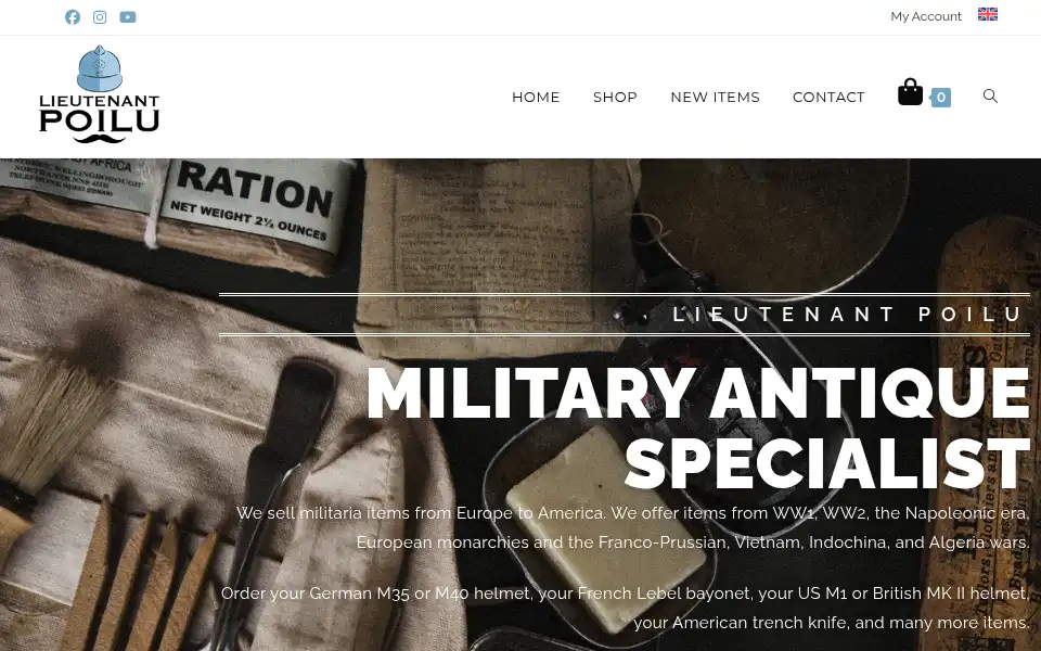 Screenshot of lieutenantpoilu.com
