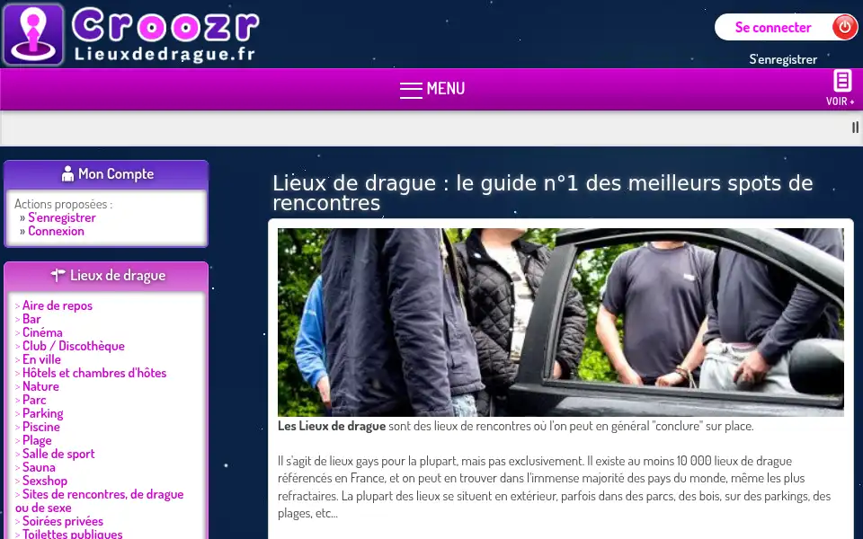 Screenshot of lieuxdedrague.fr