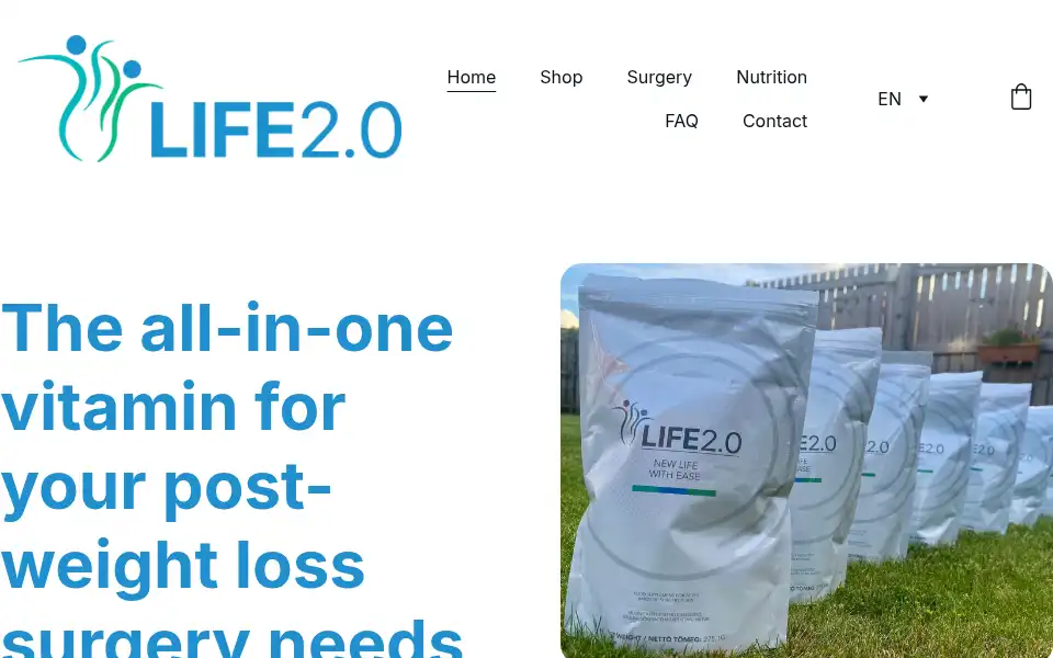 Screenshot of life20vitamins.com