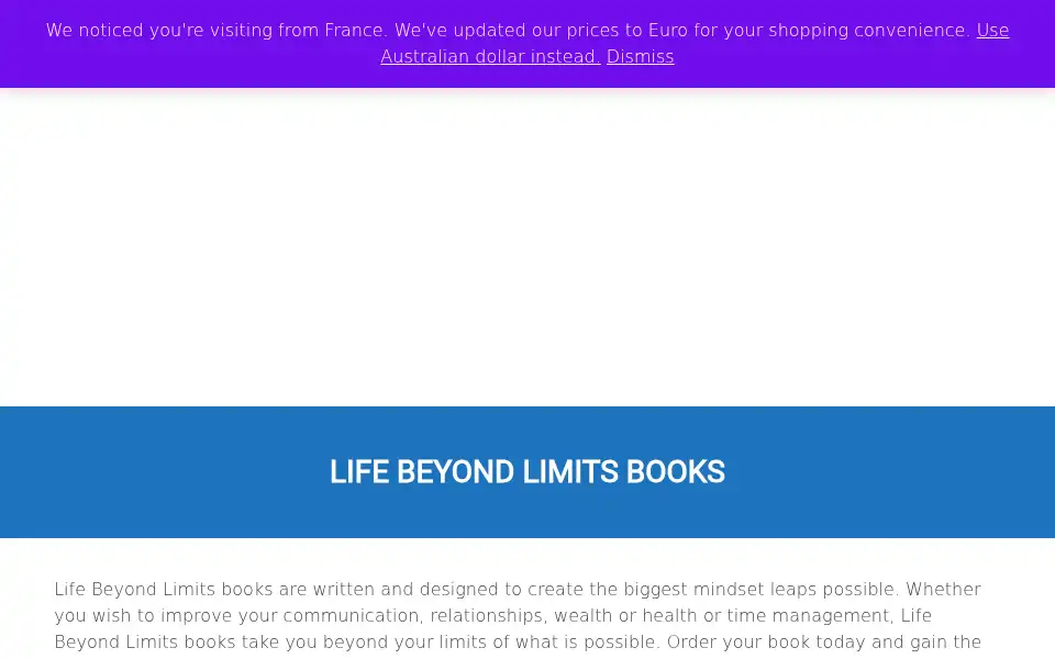 Screenshot of lifebeyondlimits.com.au