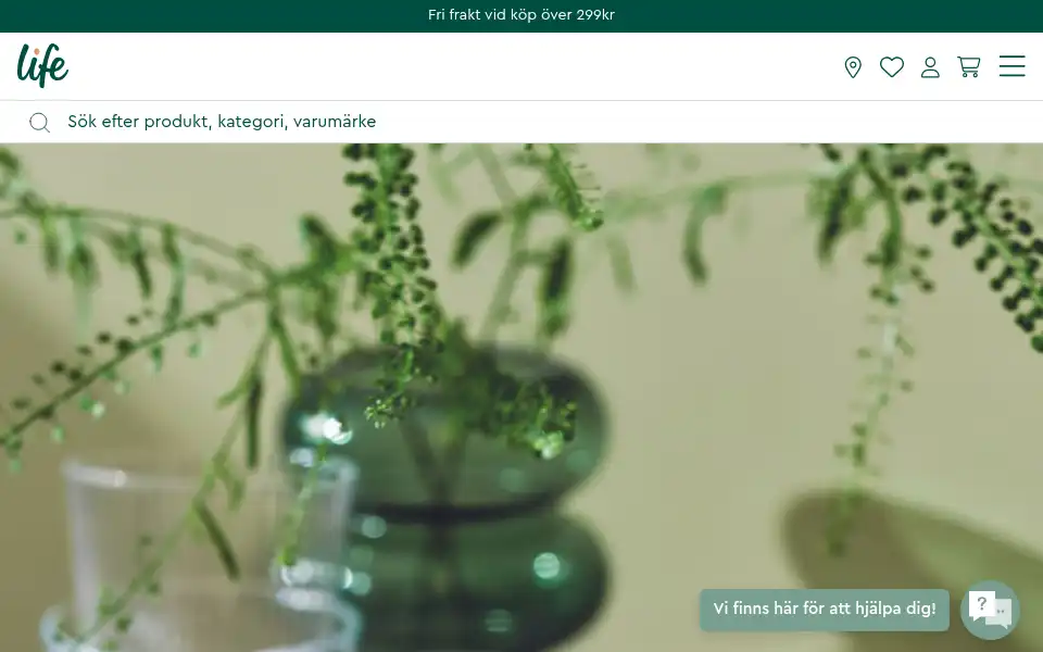 Screenshot of lifebutiken.se