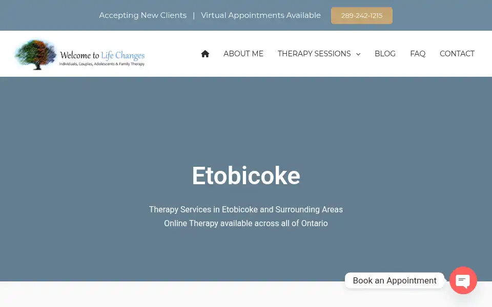 Screenshot of lifechangestherapy.com