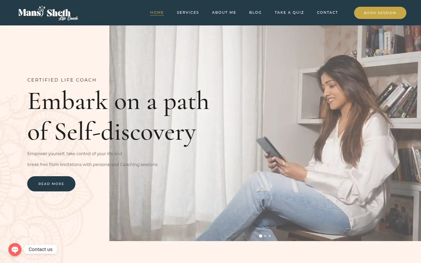 Screenshot of lifecoachmansi.com