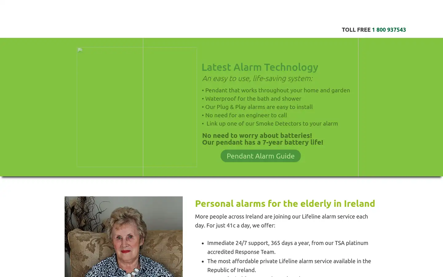 Screenshot of lifeconnect24.ie