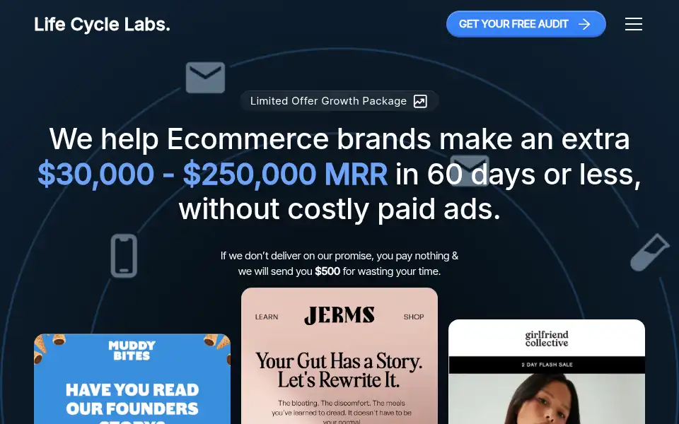 Screenshot of lifecyclelabs.co.uk