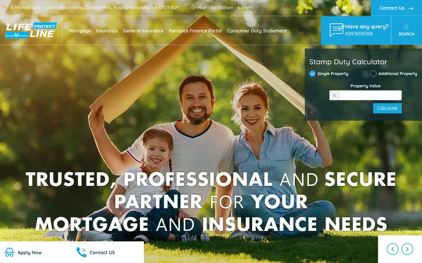 Screenshot of lifelineprotect.co.uk