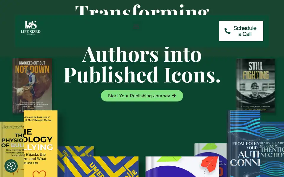 Screenshot of lifesizedpublishing.com