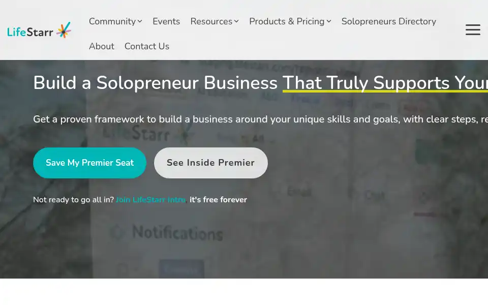 Screenshot of lifestarr.com