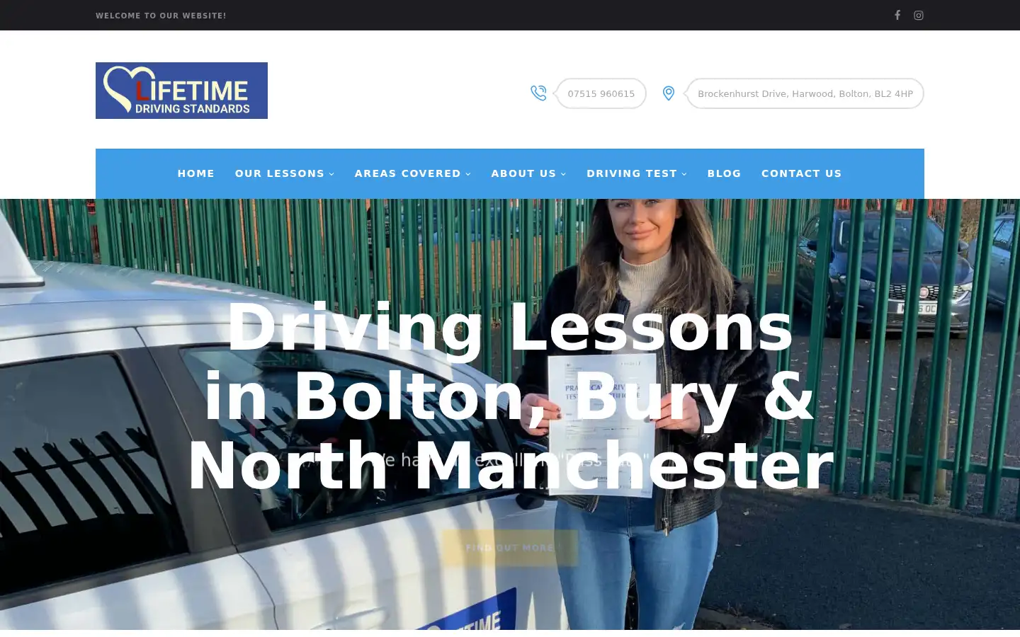 Screenshot of lifetimedrivingstandards.co.uk