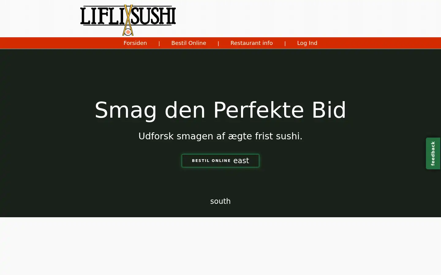 Screenshot of liflisushi.dk