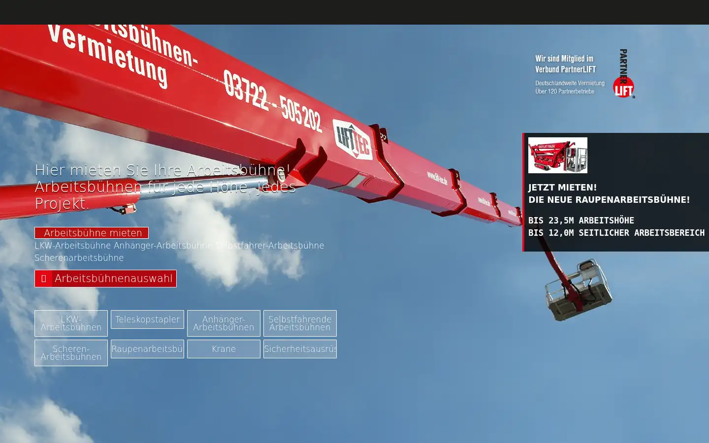 Screenshot of lift-tec.de