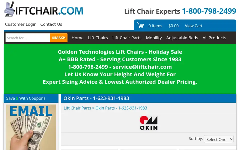 Screenshot of liftchair.com