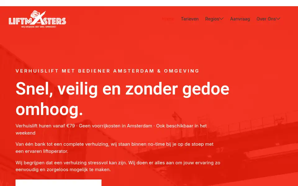 Screenshot of liftmasters.nl