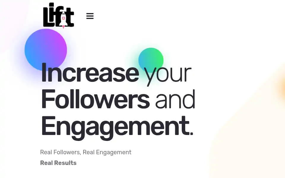 Screenshot of liftmysocial.com