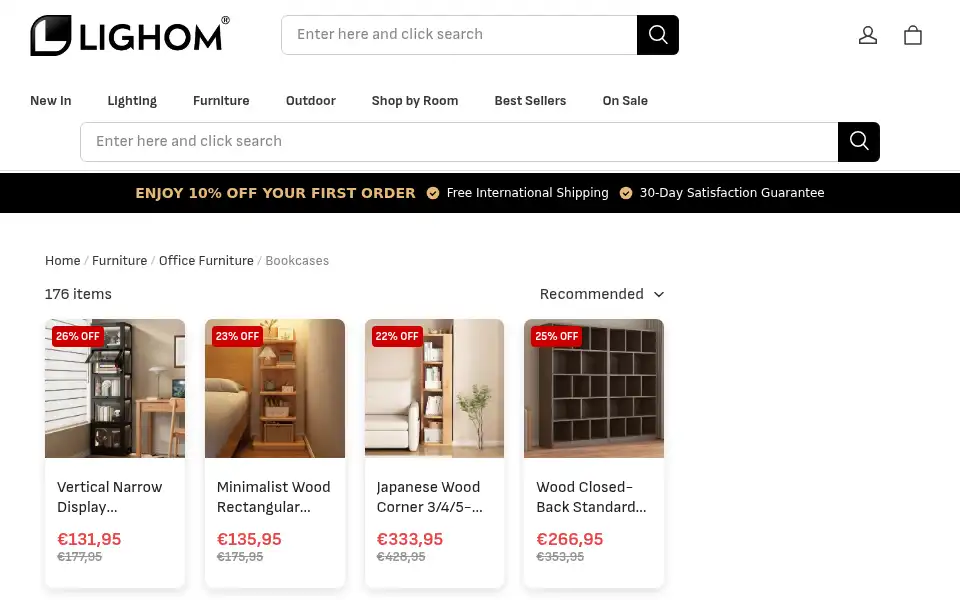 Screenshot of lighom.com