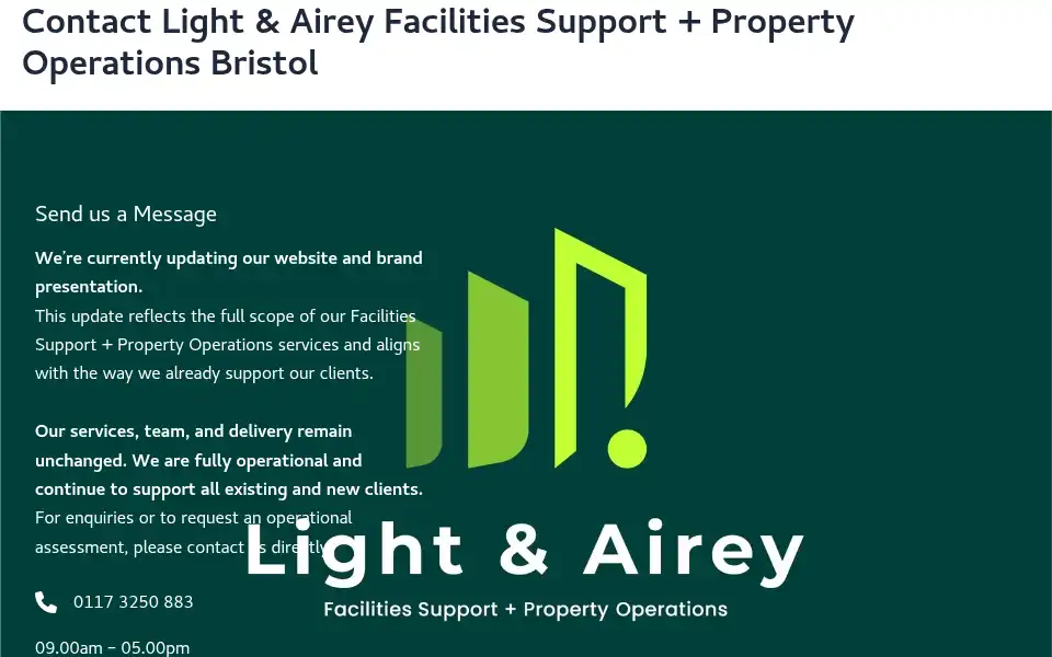 Screenshot of lightandairey.co.uk