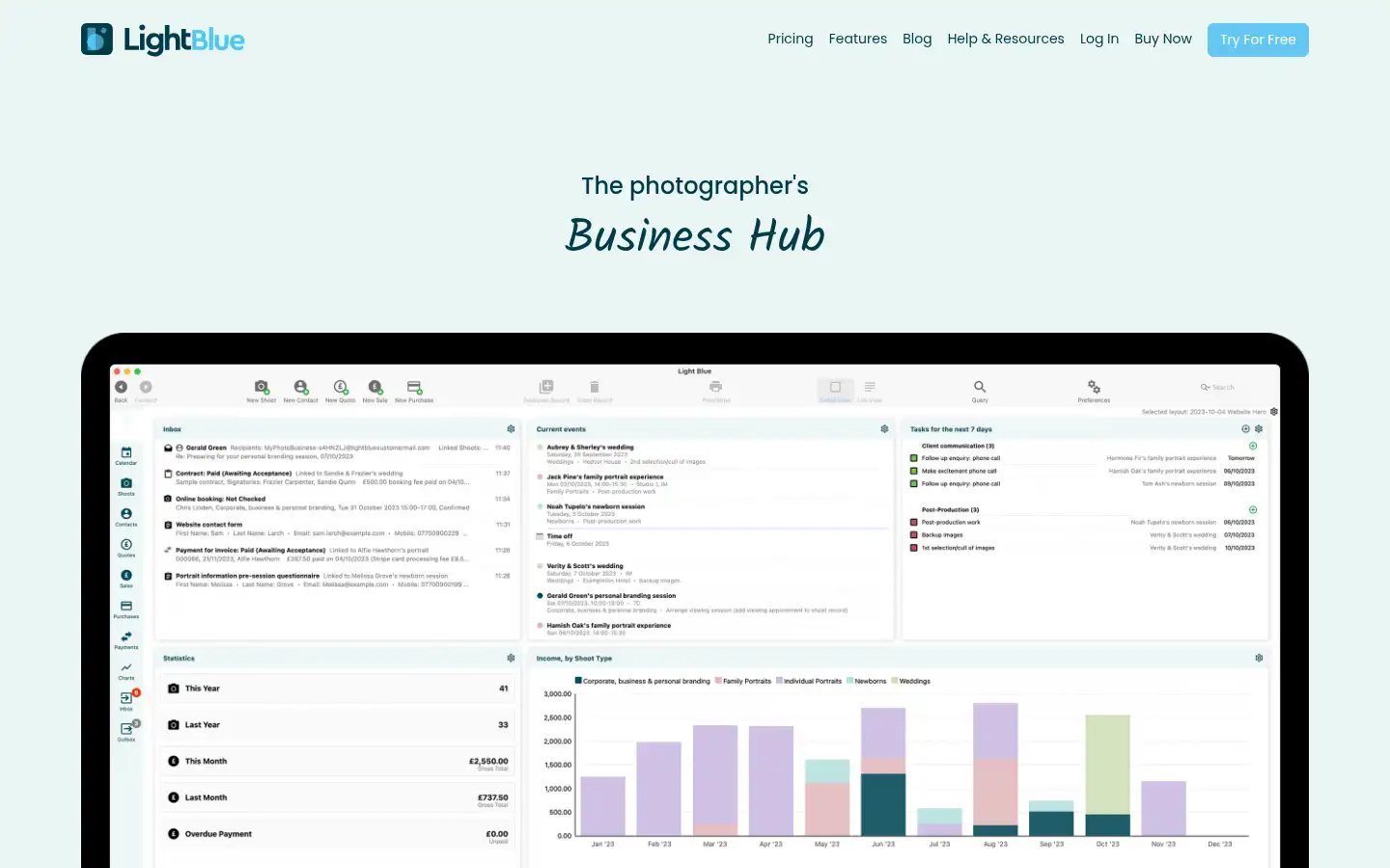 Screenshot of lightbluesoftware.com