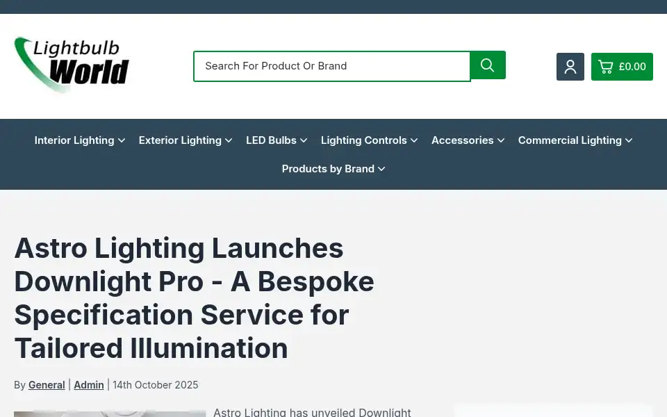 Screenshot of lightbulbworld.co.uk