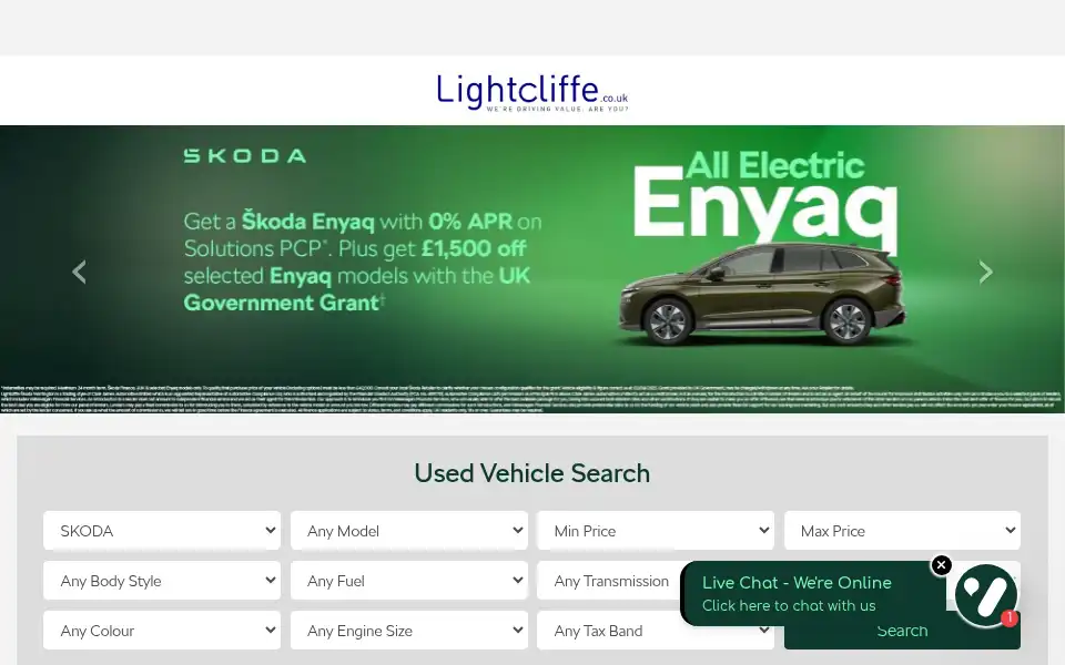 Screenshot of lightcliffe.co.uk