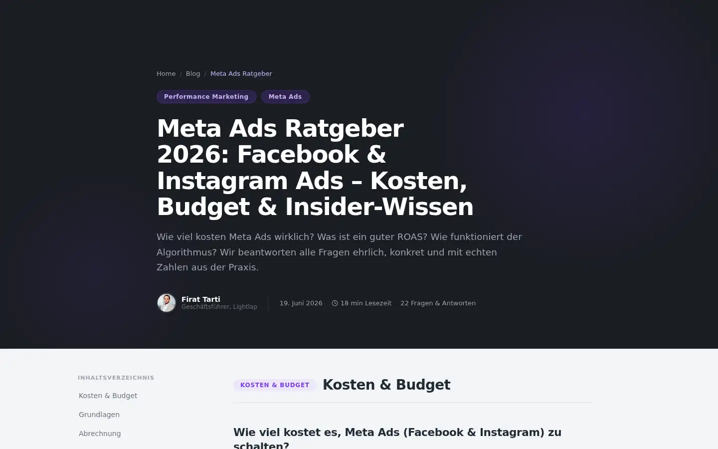 Screenshot of lightlap.de