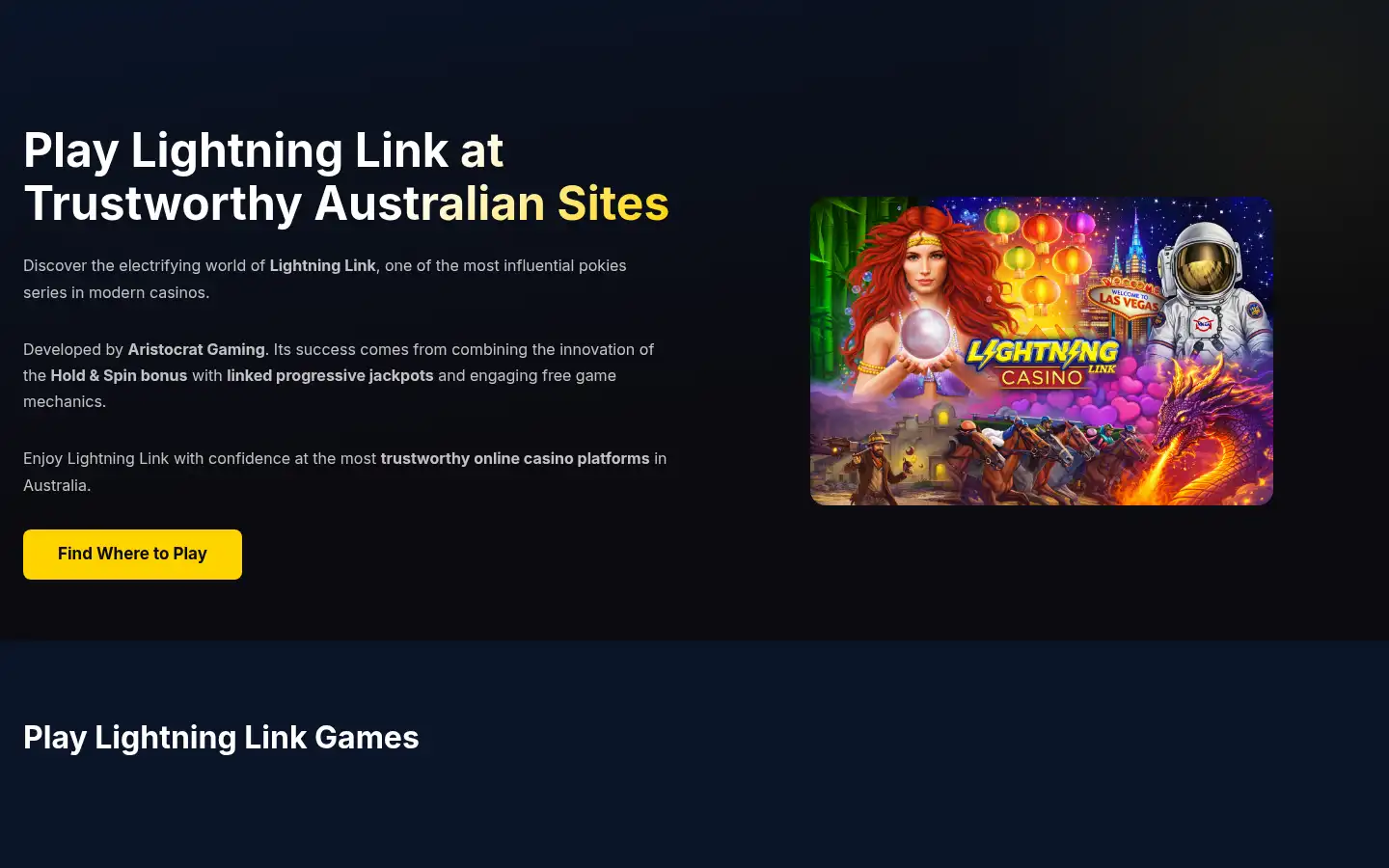 Screenshot of lightninglink.app