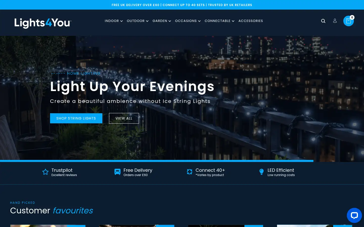 Screenshot of lights4you.co.uk