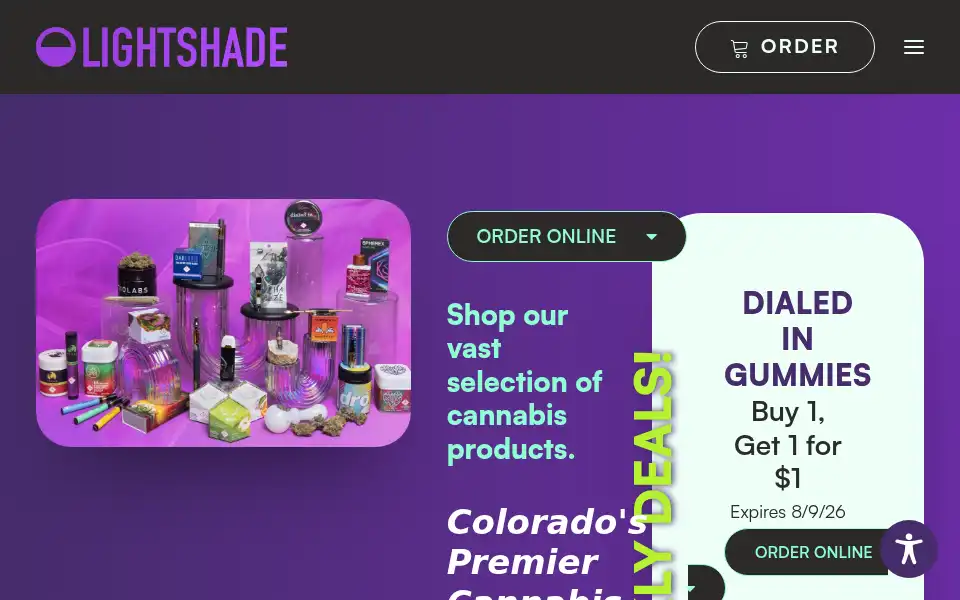 Screenshot of lightshade.com