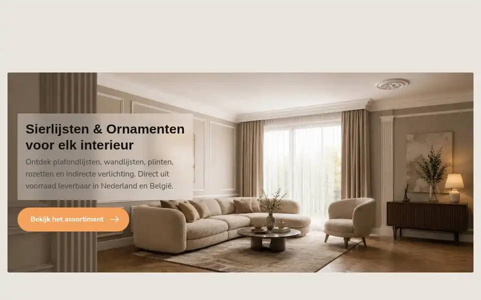 Screenshot of lijstenornament.nl