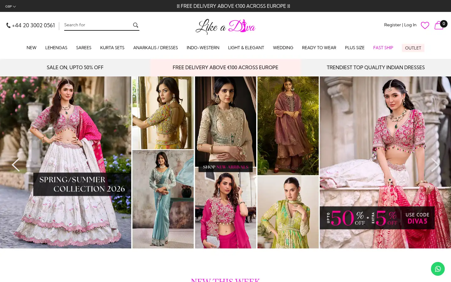 Screenshot of likeadiva.com