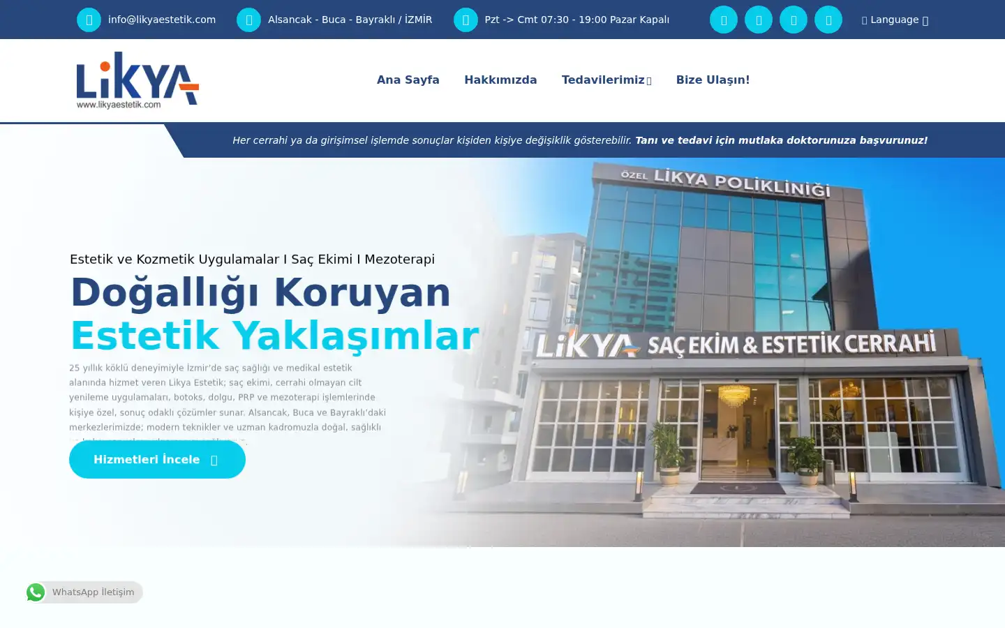 Screenshot of likyaestetik.com