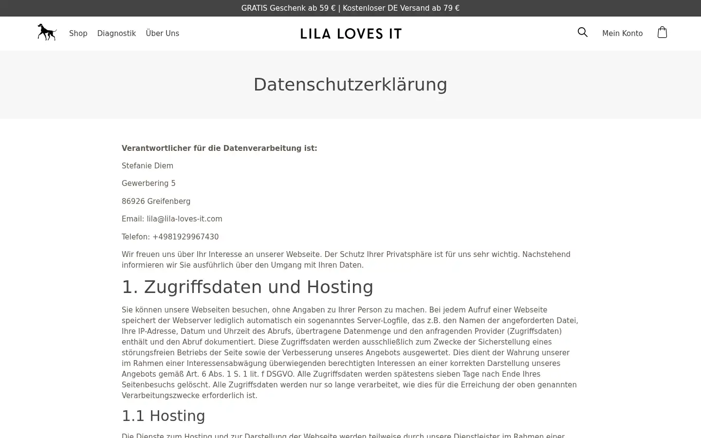 Screenshot of lila-loves-it.com