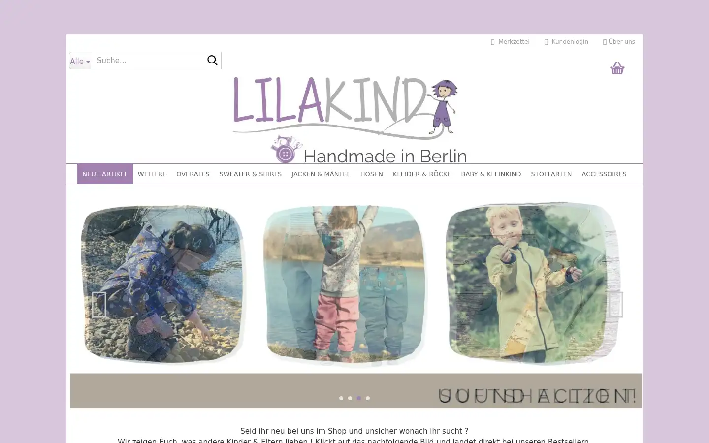 Screenshot of lilakind.de