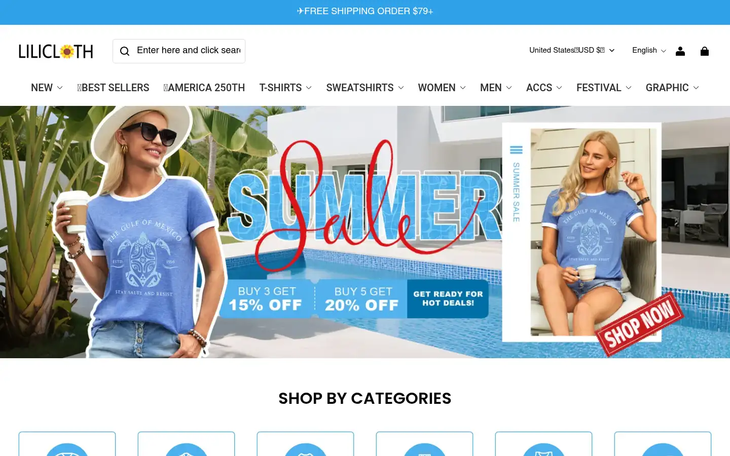Screenshot of lilicloth.com