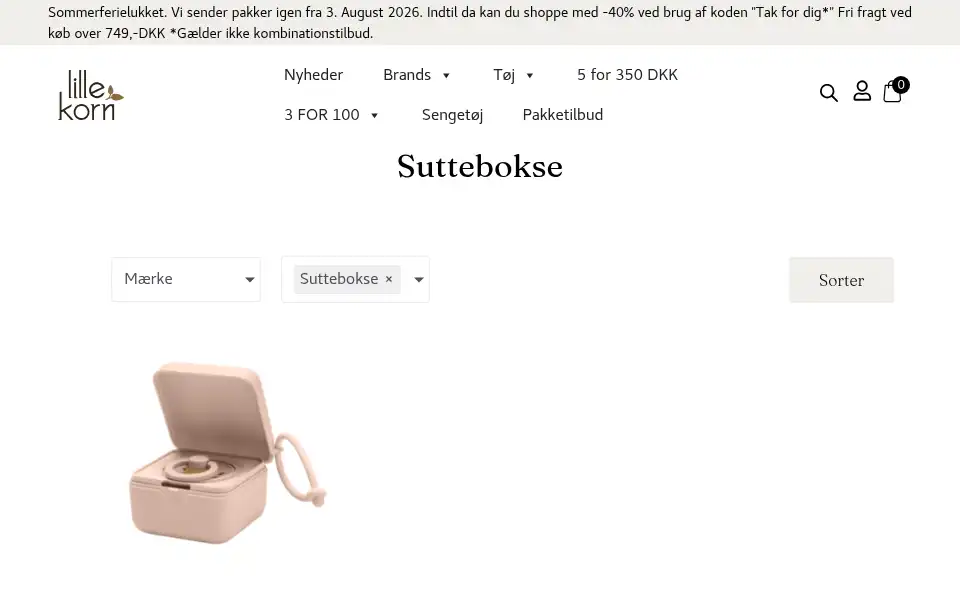 Screenshot of lillekorn.dk