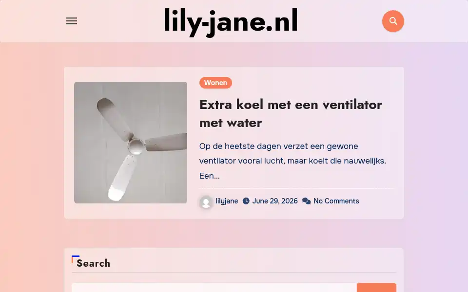 Screenshot of lily-jane.nl