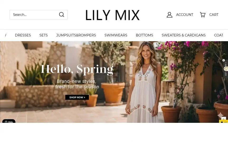Screenshot of lilymix.shop