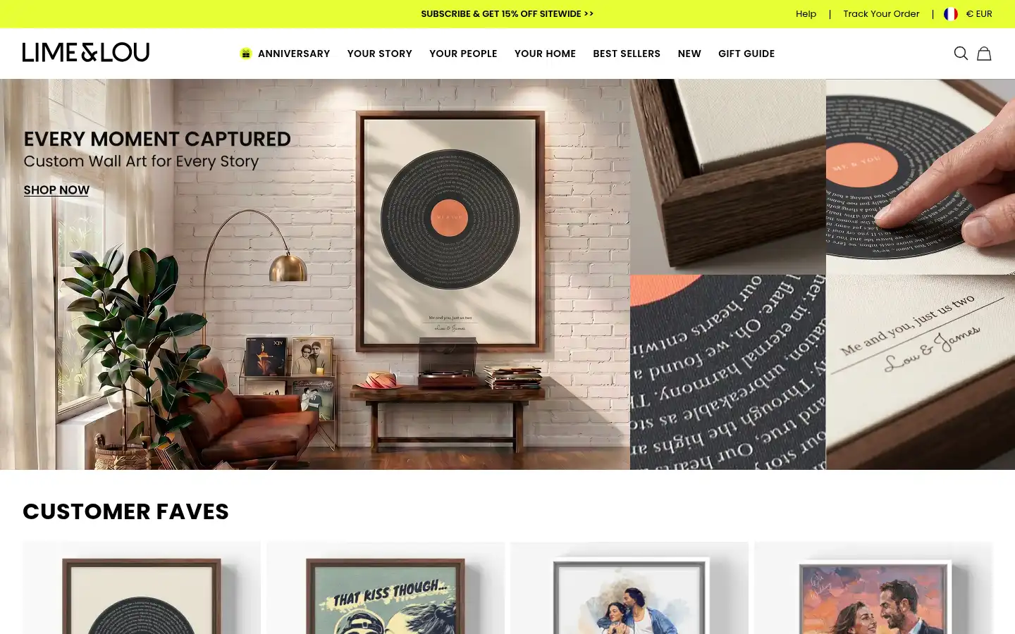 Screenshot of limeandlou.com