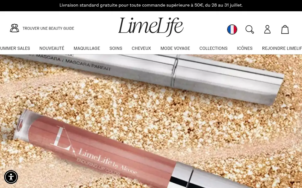 Screenshot of limelifebyalcone.com