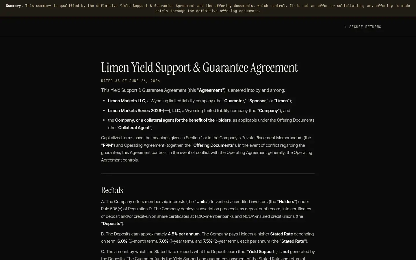 Screenshot of limenmarkets.com