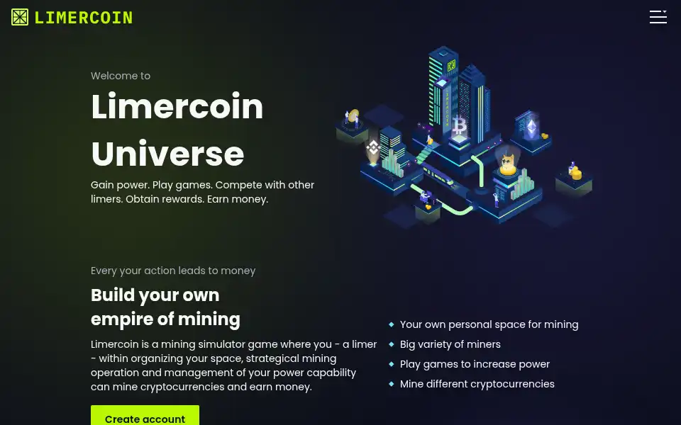 Screenshot of limercoin.com
