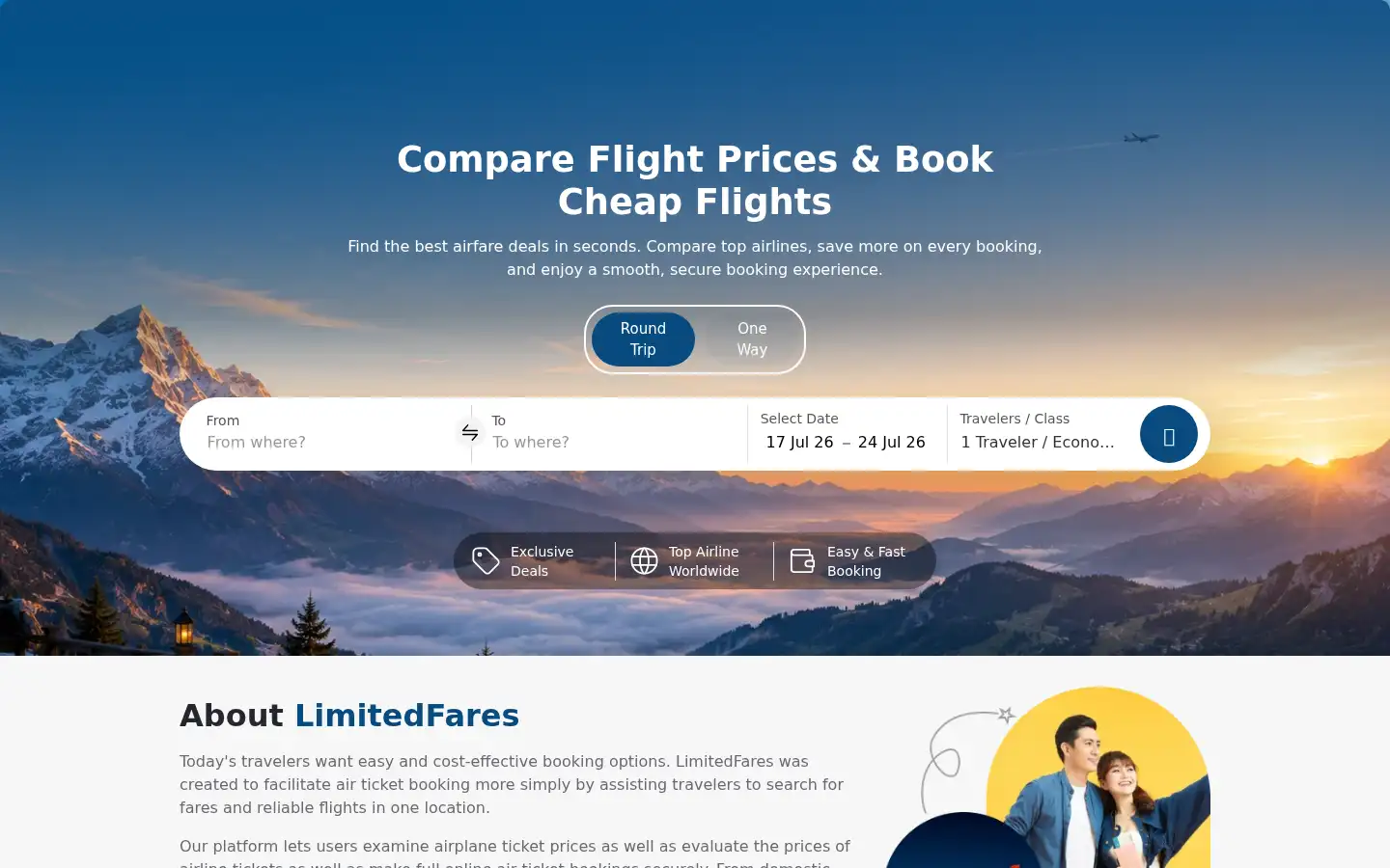Screenshot of limitedfares.com