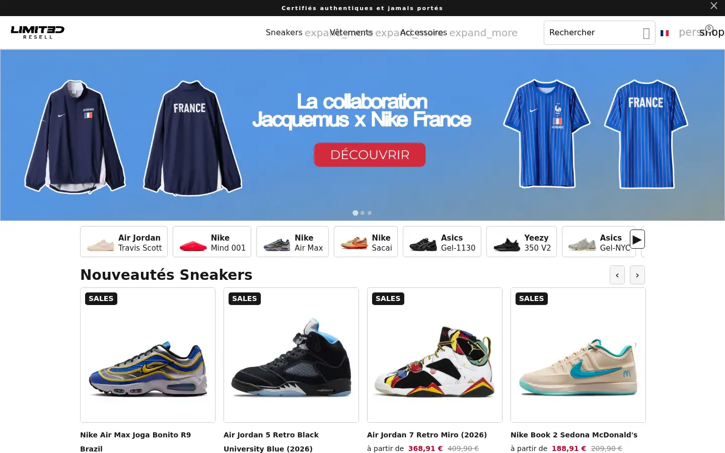 Screenshot of limitedresell.com