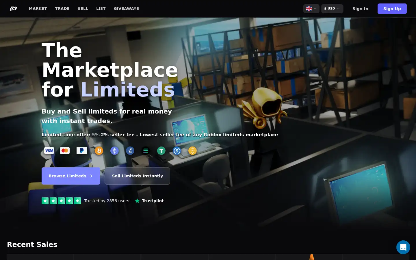 Screenshot of limitedsmarket.com