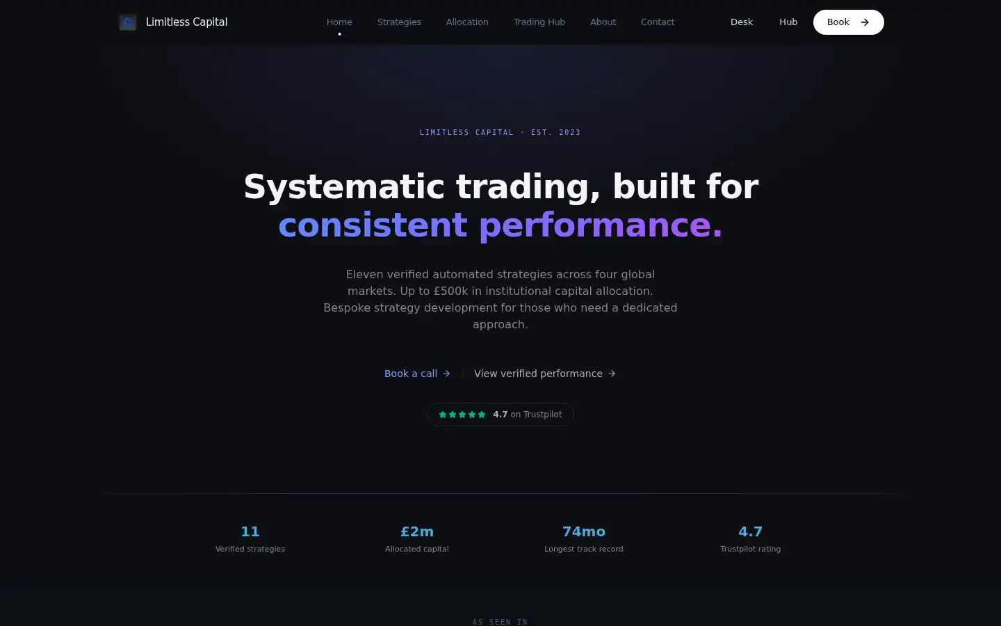 Screenshot of limitlesscapital.uk