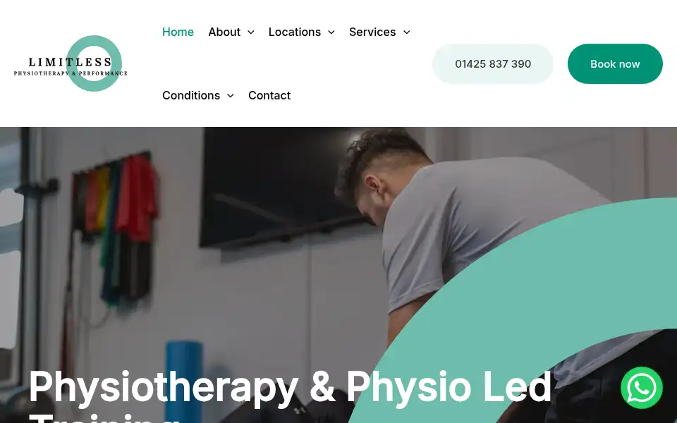 Screenshot of limitlessphysio.co.uk
