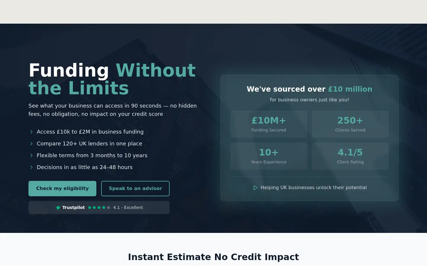 Screenshot of limitrafinance.co.uk