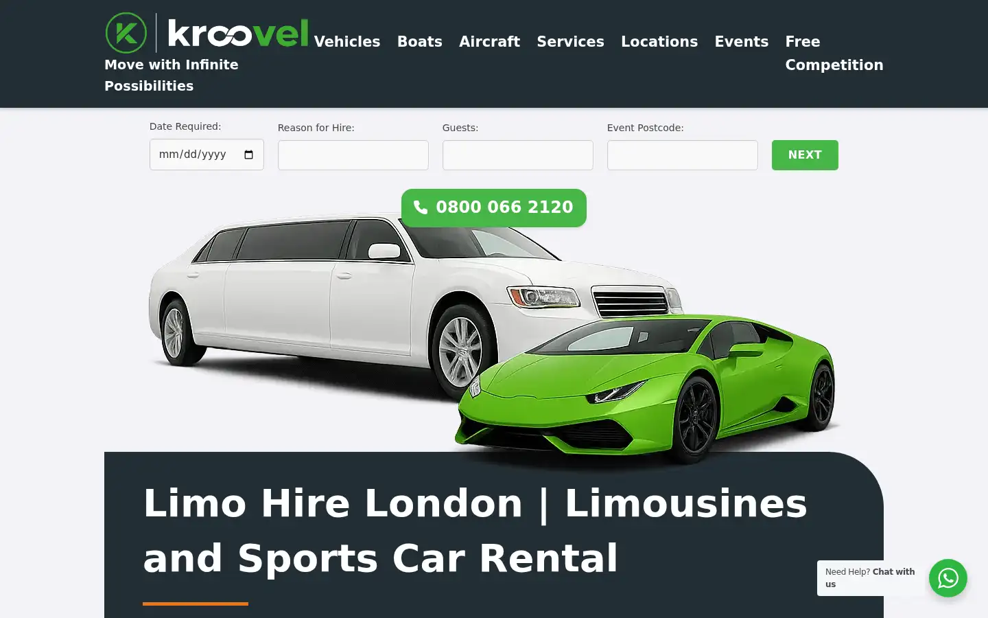 Screenshot of limohire-sportcarhire.co.uk