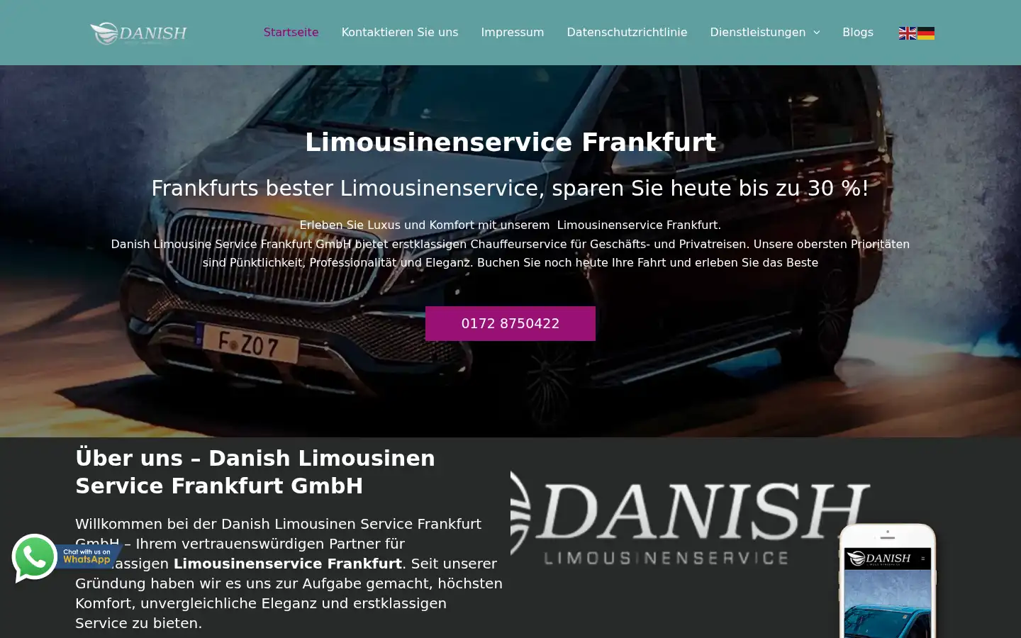 Screenshot of limoservice-ffm.de